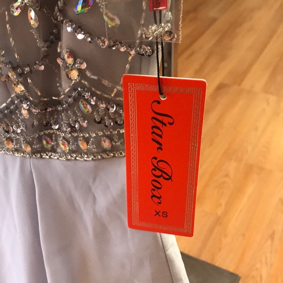 Star Box Silver dress with rhinestones - Picture 2 of 7